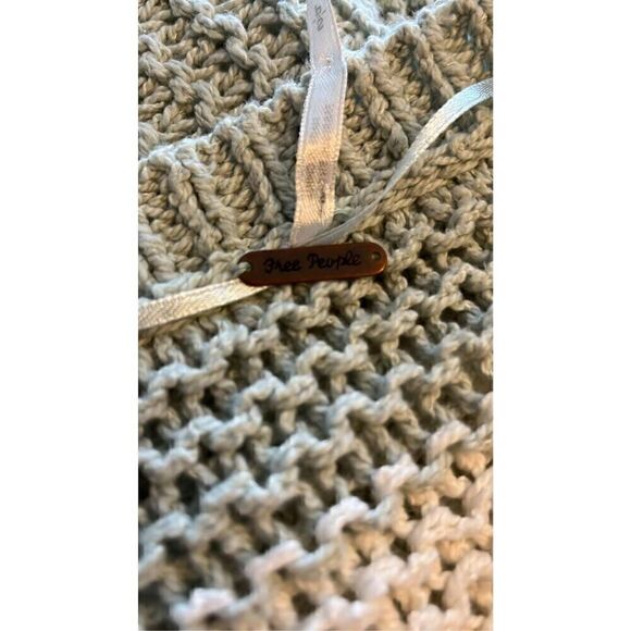 Free People Women’s S Parkslope Stripe Mint Ivory Pullover Sweater - Picture 10 of 13